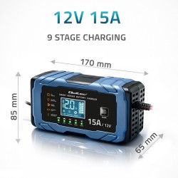 Ładowarka 12V 15A | Prostownik z funkcją naprawy | AGM GEL  … | PartsPC.pl