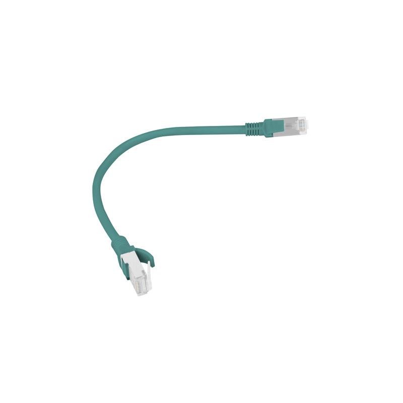 Patchcord kat. 5E UTP 0,25 m zielony — PCU5-10CC-0025-G