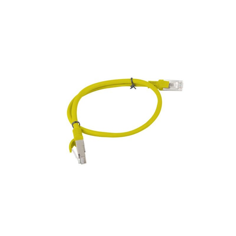 Patchcord Lanberg UTP kat.5e 0,5m żółty | PartsPC.pl