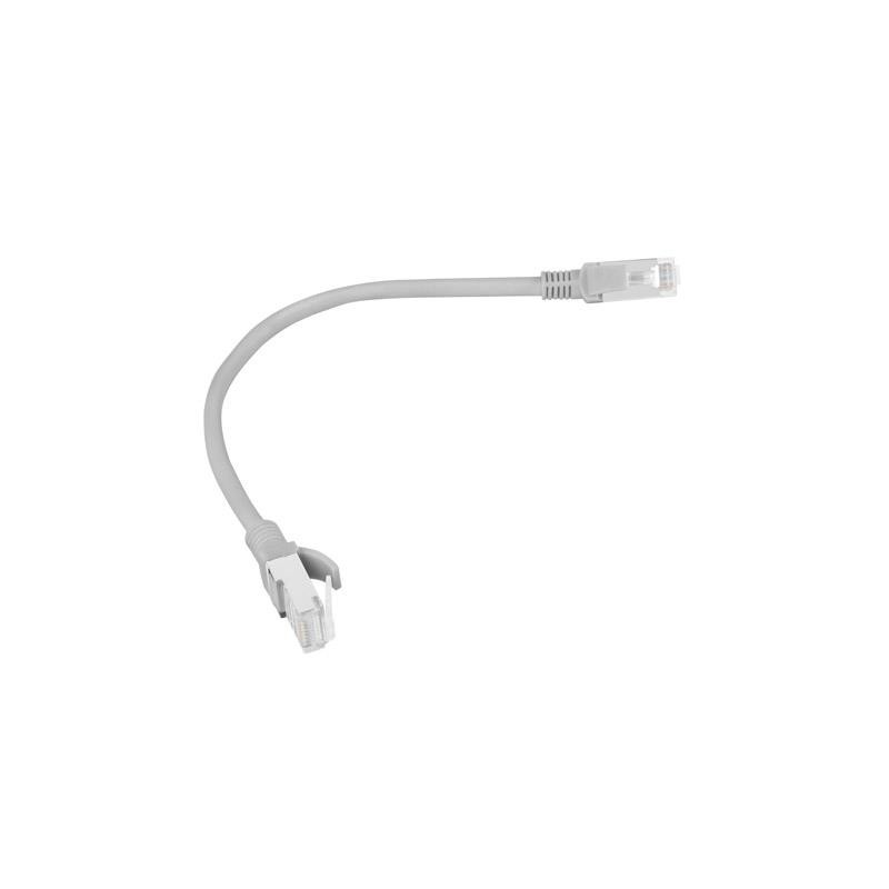 Patchcord kat. 6 UTP 0,25 m szary PCU6-10CC-0025-S | PartsPC