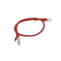 Patchcord kat. 5E UTP 0,5 m czerwony — PCU5-10CC-0050-R