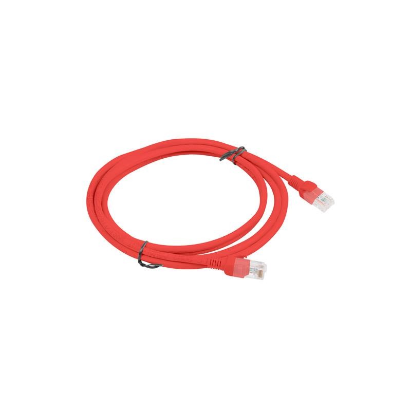 Patchcord kat. 5E UTP 2 m czerwony — PCU5-10CC-0200-R