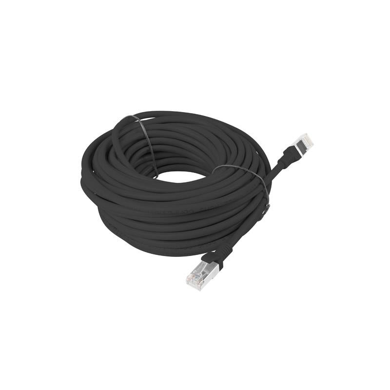 Patchcord kat. 6 UTP 15 m czarny PCU6-10CC-1500-BK | PartsPC