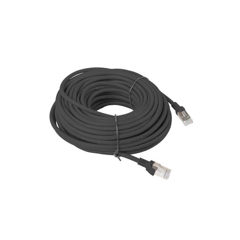 Patchcord kat. 6 UTP 20 m czarny PCU6-10CC-2000-BK | PartsPC