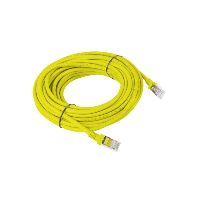 Patchcord Lanberg UTP kat.6 10m żółty | PartsPC.pl