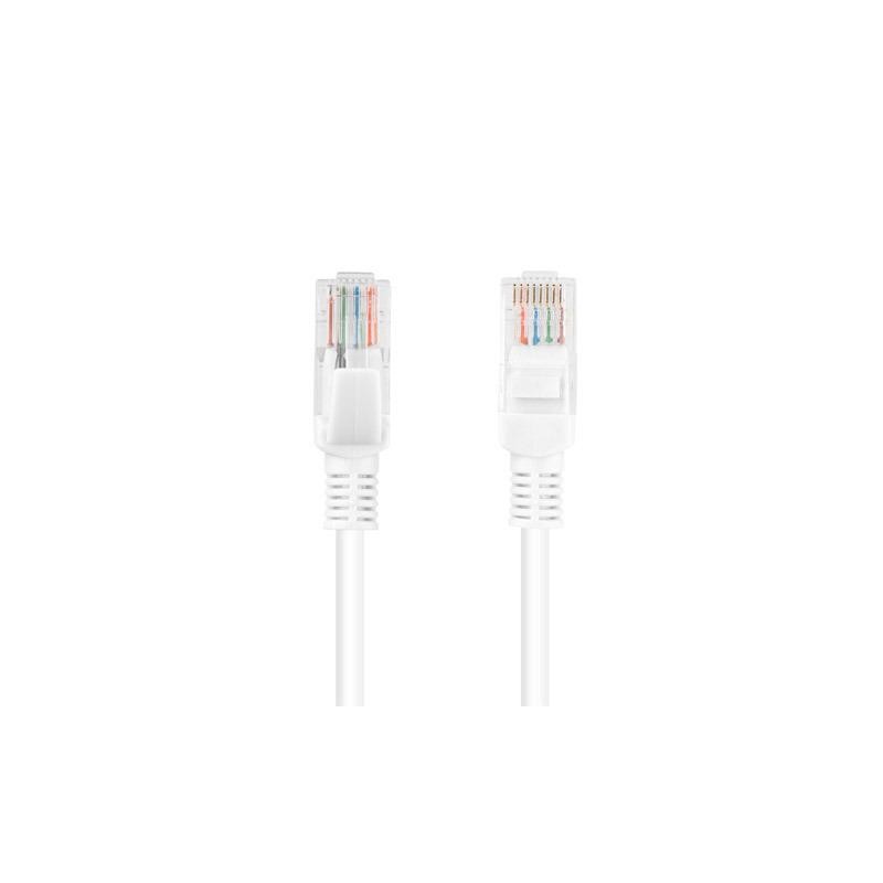 Patchcord kat. 5E UTP 0,25 m biały — PCU5-10CC-0025-W