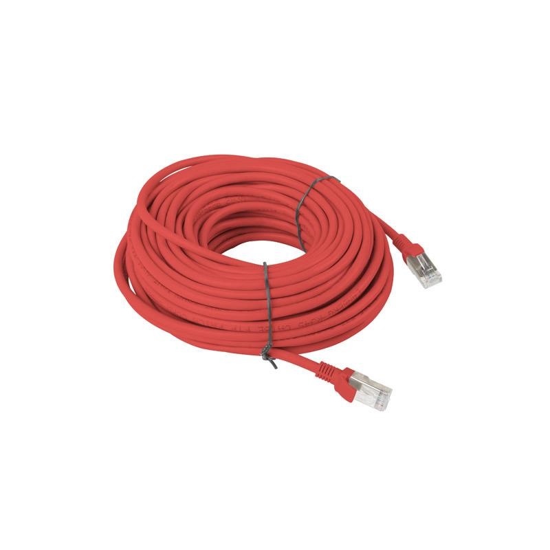 Patchcord Lanberg UTP kat.5e 30m czerwony fluke passed | PartsPC.pl