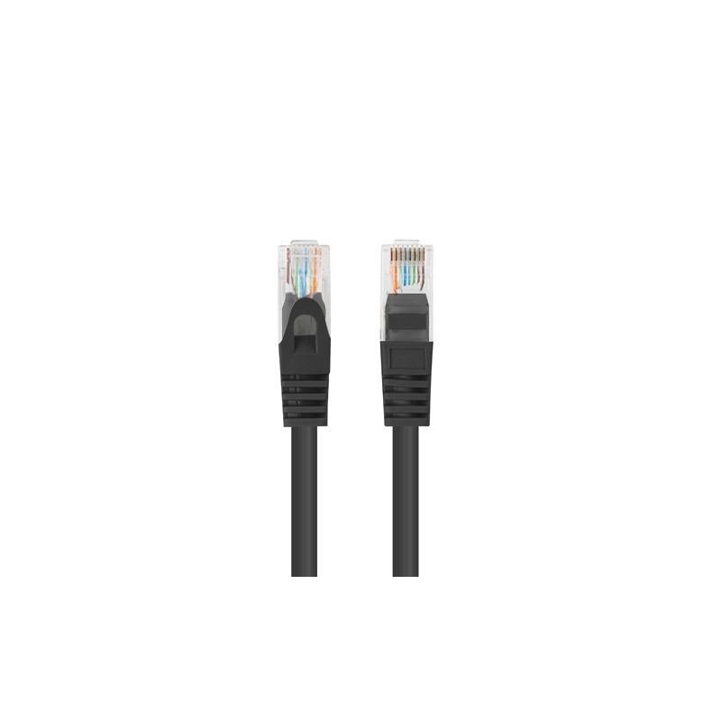 Patchcord Lanberg UTP kat.5e 7,5m czarny | PartsPC.pl