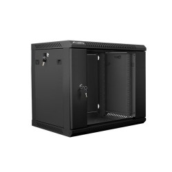 Szafa instalacyjna Rack wisząca 19" 9U 600x450 czarna Lanber… | PartsPC.pl