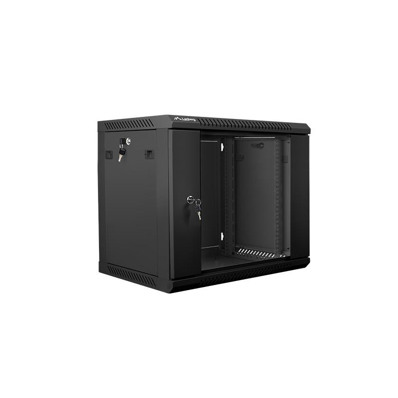 Szafa instalacyjna Rack wisząca 19" 9U 600x450 czarna Lanber… | PartsPC.pl
