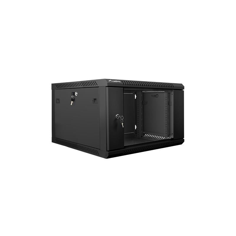Szafa instalacyjna Rack wisząca 19" 6U 600x600 czarna Lanberg (flat pack)
