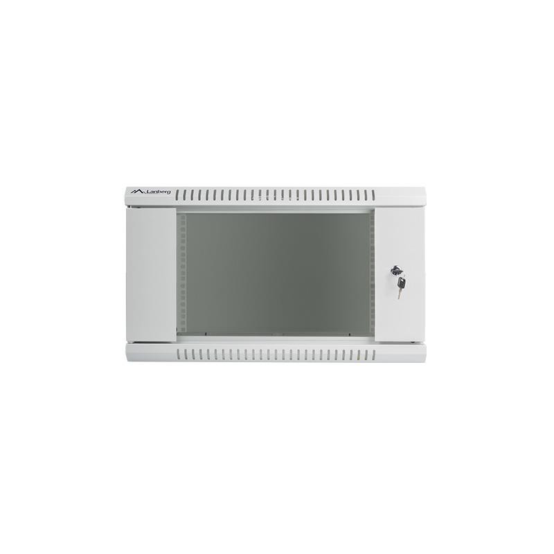 Szafa instalacyjna Rack wisząca 19" 6U 600x450 szara Lanberg… | PartsPC.pl