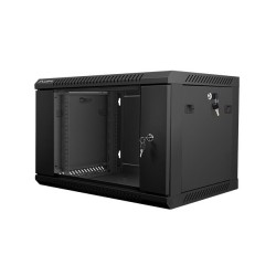 Szafa instalacyjna Rack wisząca 19" 6U 600x450 czarna Lanber… | PartsPC.pl