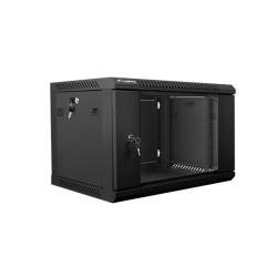 Szafa instalacyjna Rack wisząca 19" 6U 600x450 czarna Lanber… | PartsPC.pl