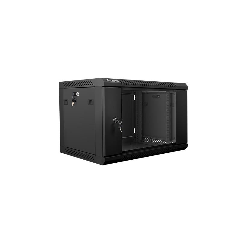 Szafa instalacyjna Rack wisząca 19" 6U 600x450 czarna Lanber… | PartsPC.pl