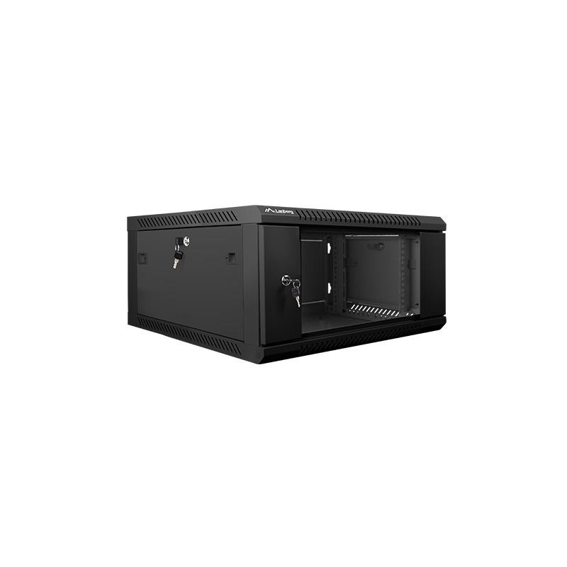 Szafa instalacyjna Rack wisząca 19" 4U 600x600 czarna Lanberg (flat pack)