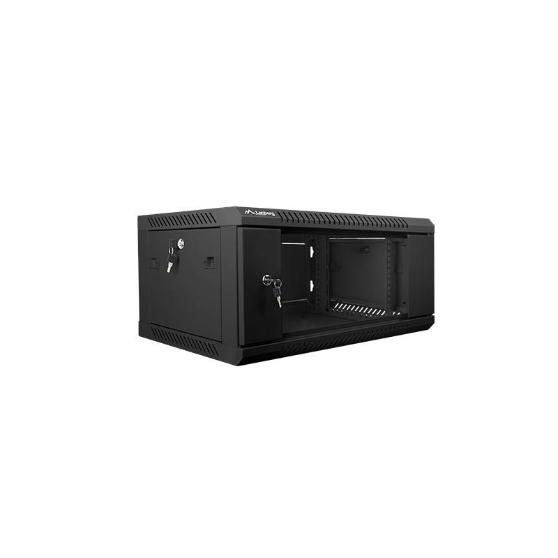 Szafa instalacyjna Rack wisząca 19" 4U 600x450 czarna Lanber… | PartsPC.pl