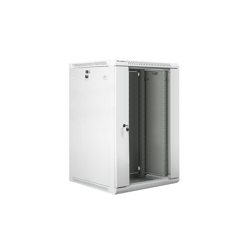 Szafa instalacyjna Rack wisząca 19" 18U 600x600 szara Lanberg (flat pack)