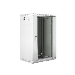 Szafa instalacyjna Rack wisząca 19" 18U 600x450 szara Lanberg (flat pack)