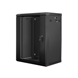 Szafa instalacyjna Rack wisząca 19" 15U 600x450 czarna Lanbe… | PartsPC.pl