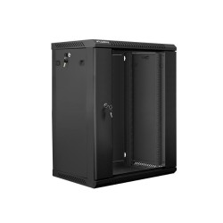 Szafa instalacyjna Rack wisząca 19" 15U 600x450 czarna Lanbe… | PartsPC.pl