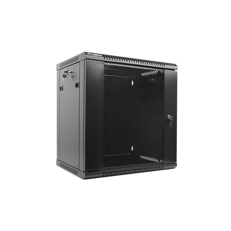 Szafa instalacyjna Rack wisząca 19" 12U 600x450 czarna Lanbe… | PartsPC.pl