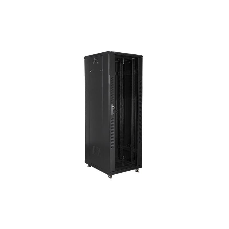 Szafa instalacyjna Rack stojąca 19" 37U 600x800 czarna Lanberg (flat pack)