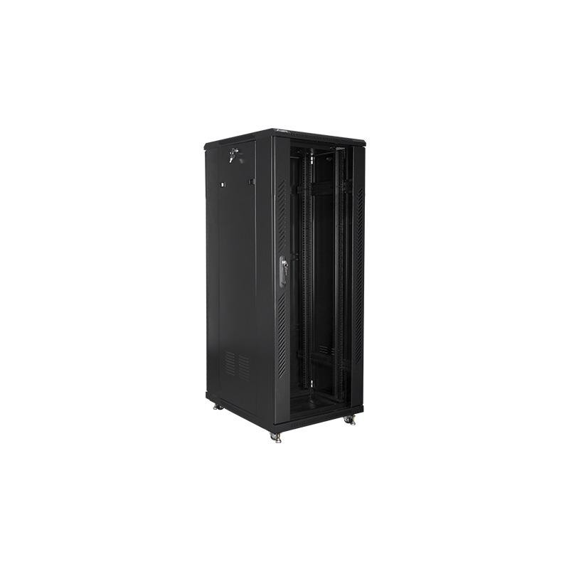Szafa instalacyjna Rack stojąca 19" 32U 600x800 czarna Lanberg (flat pack)