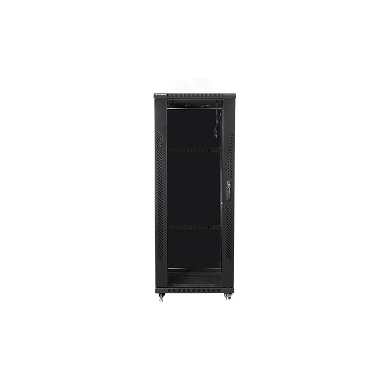 Szafa instalacyjna Rack stojąca 19" 32U 600x600 czarna Lanberg (flat pack)