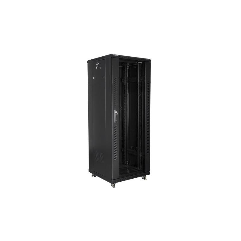 Szafa instalacyjna Rack stojąca 19" 32U 600x600 czarna Lanberg (flat pack)