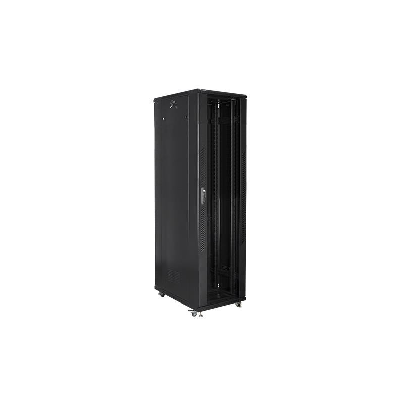 Szafa instalacyjna Rack stojąca 19" 47U 800x1000 czarna Lanberg (flat pack)