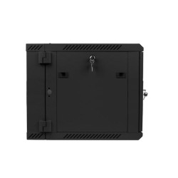 Szafa instalacyjna Rack dwusekcyjna wisząca 19" 9U 600x600 czarna Lanberg