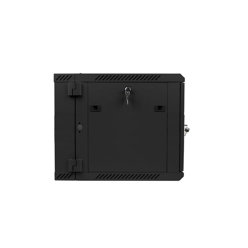 Szafa instalacyjna Rack dwusekcyjna wisząca 19" 9U 600x600 czarna Lanberg