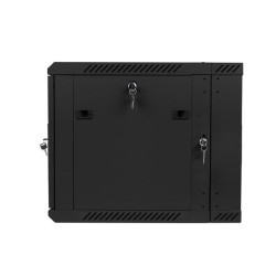 Szafa instalacyjna Rack dwusekcyjna wisząca 19" 9U 600x600 czarna Lanberg