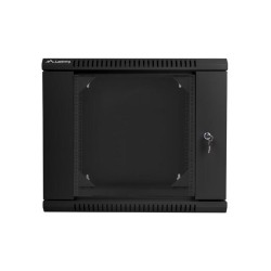 Szafa instalacyjna Rack dwusekcyjna wisząca 19" 9U 600x600 czarna Lanberg