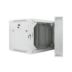 Szafa instalacyjna Rack dwusekcyjna wisząca 19" 9U 600x600 szara Lanberg