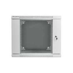 Szafa instalacyjna Rack dwusekcyjna wisząca 19" 9U 600x600 szara Lanberg