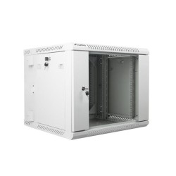 Szafa instalacyjna Rack dwusekcyjna wisząca 19" 9U 600x600 szara Lanberg