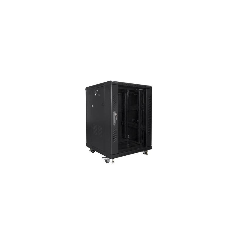 Szafa instalacyjna Rack stojąca 19" 15U 600x600 czarna Lanbe… | PartsPC.pl