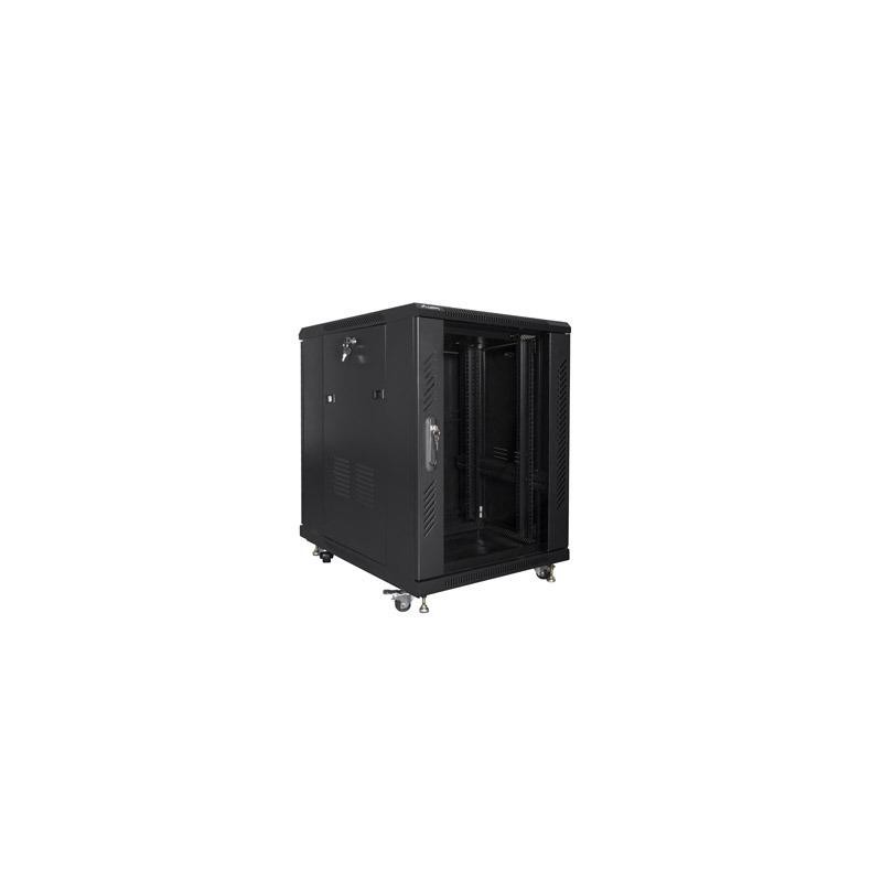 Szafa instalacyjna Rack stojąca 19" 15U 600x800 czarna Lanbe… | PartsPC.pl