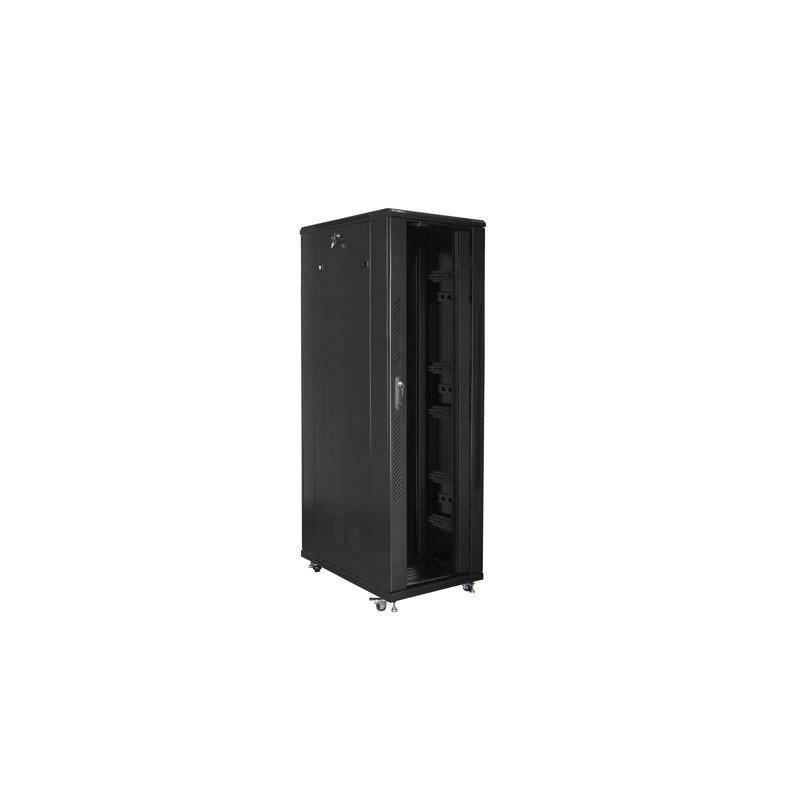 Szafa instalacyjna Rack stojąca 19" 42U 800x1200 czarna Lanberg (flat pack)