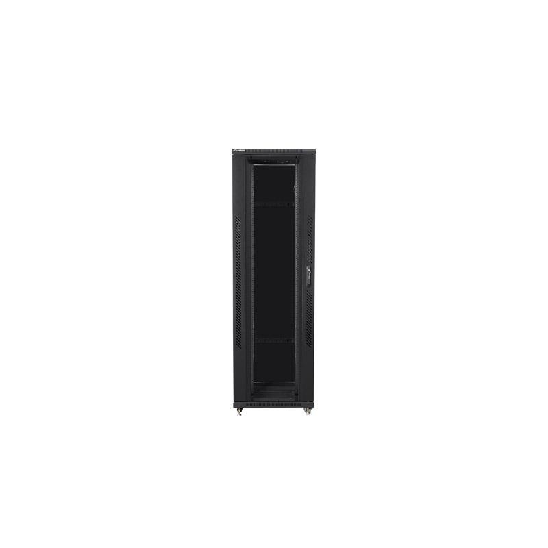 Szafa instalacyjna Rack stojąca 19" 42U 800x1200 czarna Lanberg (flat pack)