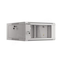 Szafa instalacyjna Rack wisząca 19" 4U 570x600 szybki montaż szara Lanberg