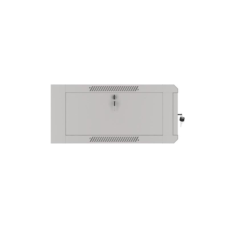 Szafa instalacyjna Rack wisząca 19" 4U 570x600 szybki montaż szara Lanberg