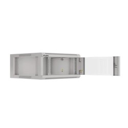 Szafa instalacyjna Rack wisząca 19" 4U 570x600 szybki montaż szara Lanberg