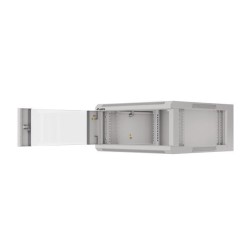Szafa instalacyjna Rack wisząca 19" 4U 570x600 szybki montaż szara Lanberg