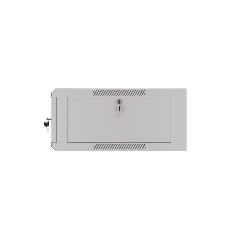 Szafa instalacyjna Rack wisząca 19" 4U 570x600 szybki montaż szara Lanberg