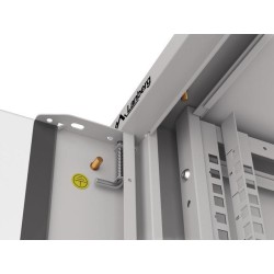 Szafa instalacyjna Rack wisząca 19" 4U 570x600 szybki montaż szara Lanberg