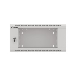 Szafa instalacyjna Rack wisząca 19" 4U 570x600 szybki montaż szara Lanberg