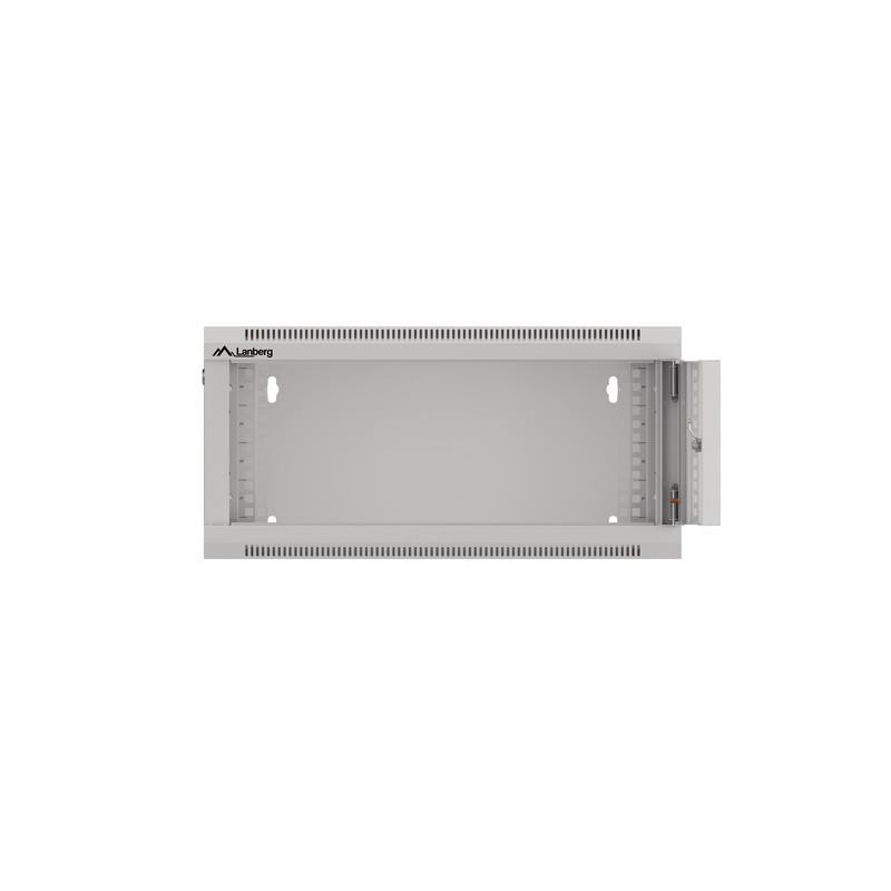 Szafa instalacyjna Rack wisząca 19" 4U 570x600 szybki montaż szara Lanberg